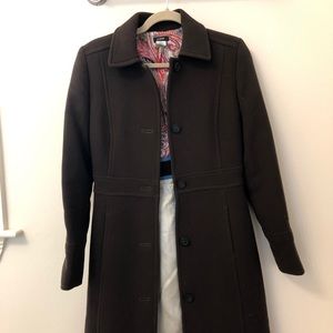 Jcrew brown wool coat